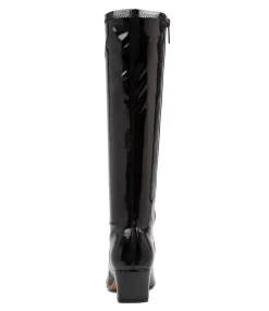 Cheap Midas Shoes Hailee Black Patent Synthetic Knee High Boots