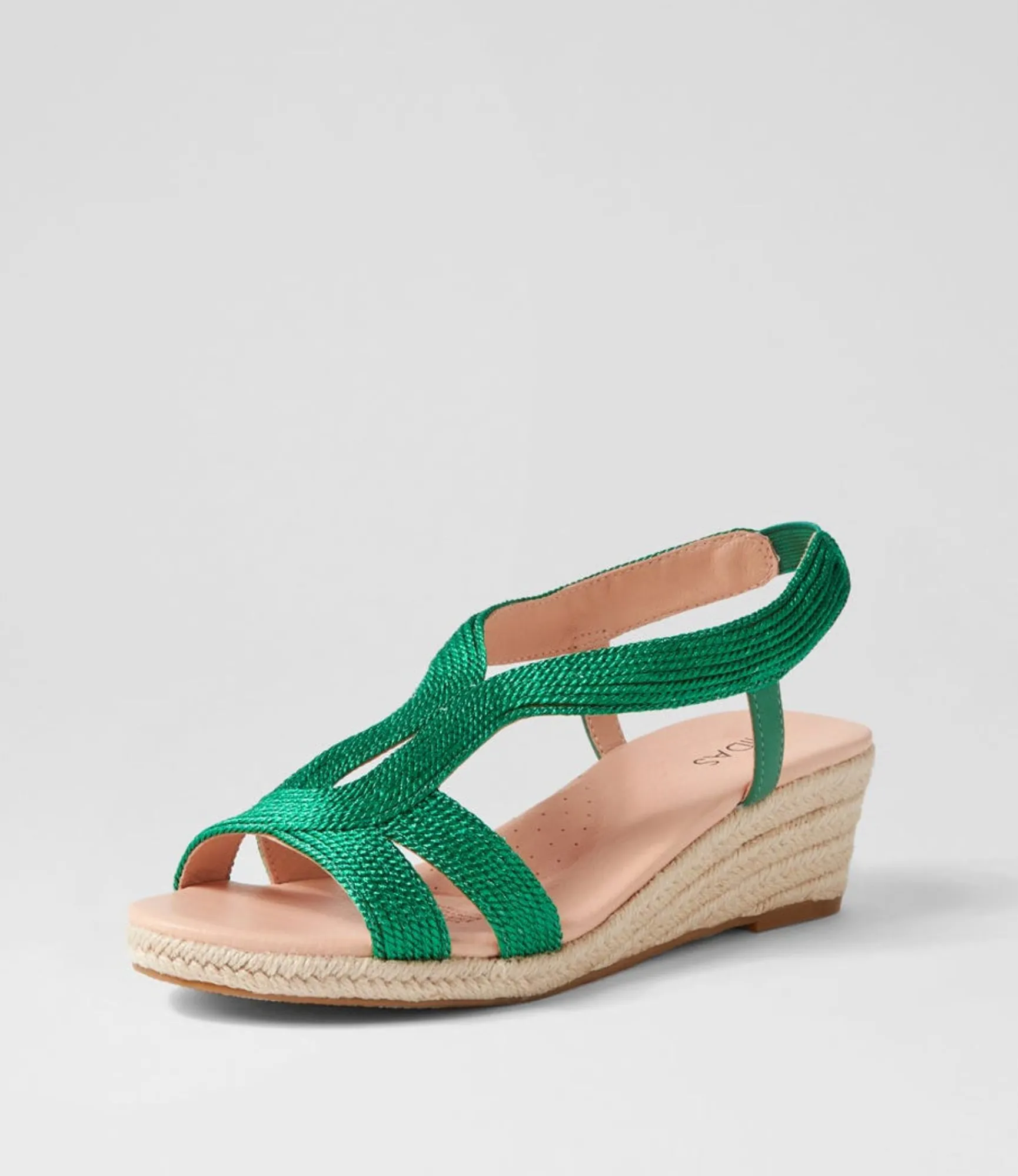 Clearance Midas Shoes Haleb Emerald Rope Leather Espadrilles