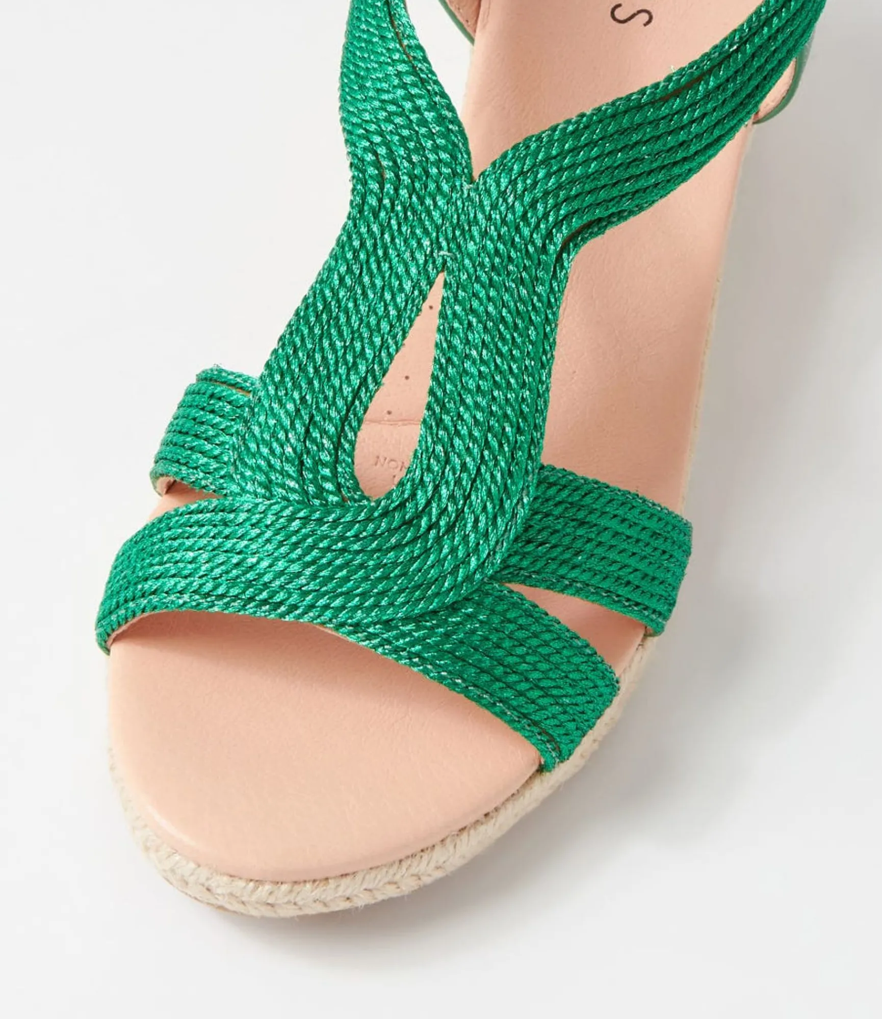 Clearance Midas Shoes Haleb Emerald Rope Leather Espadrilles