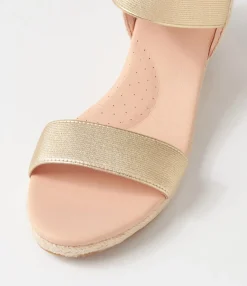 Sale Midas Shoes Halina Pale Gold Elastic Sandals