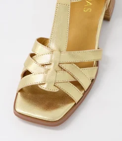 Outlet Midas Shoes Hammand Old Gold Leather Sandals
