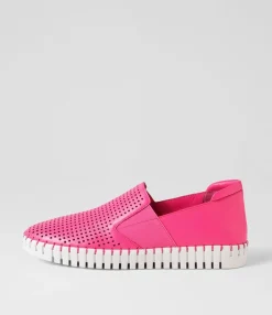 Store Midas Shoes Harena Hot Pink White Leather Sneakers