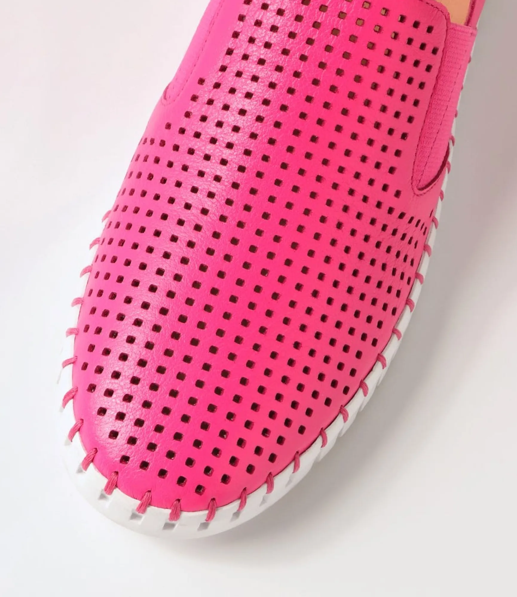 Store Midas Shoes Harena Hot Pink White Leather Sneakers