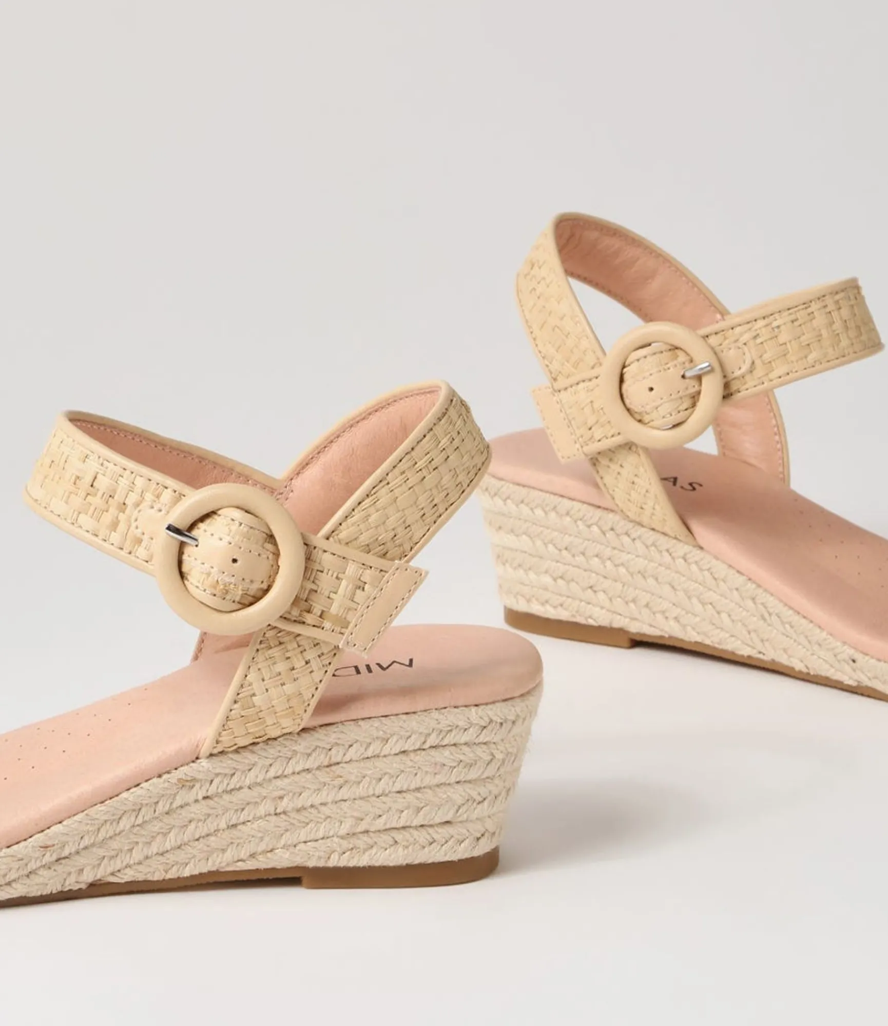 Store Midas Shoes Hariete Natural Woven Leather Espadrilles