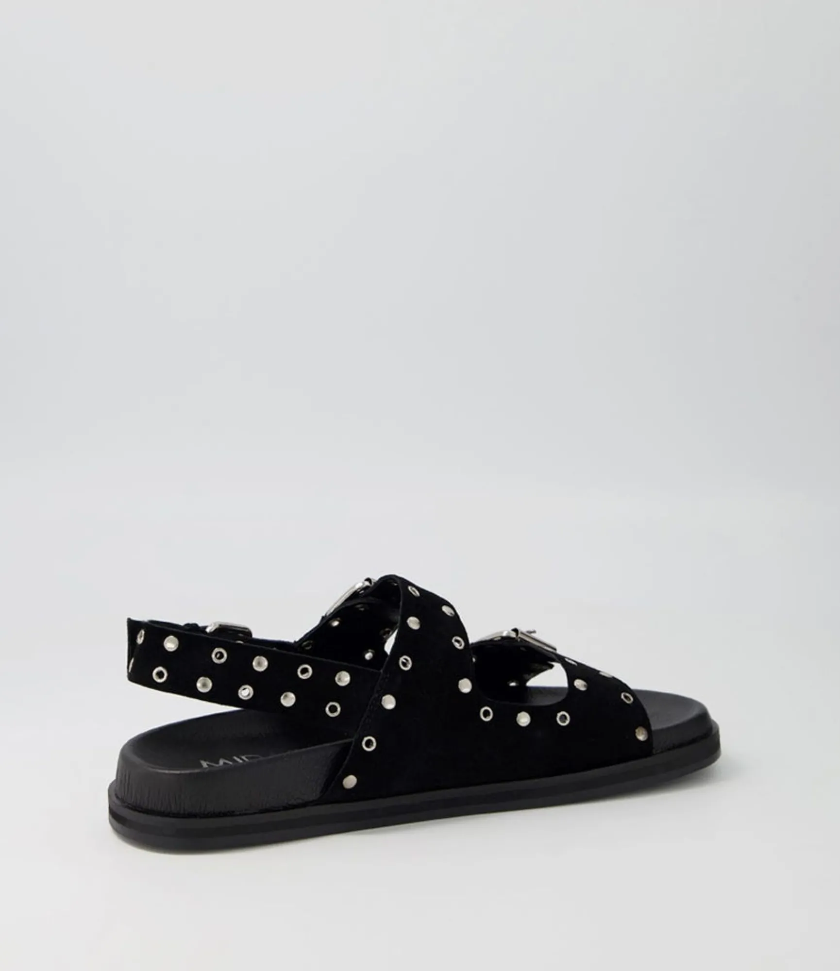 Sale Midas Shoes Harmony Black Suede Sandals