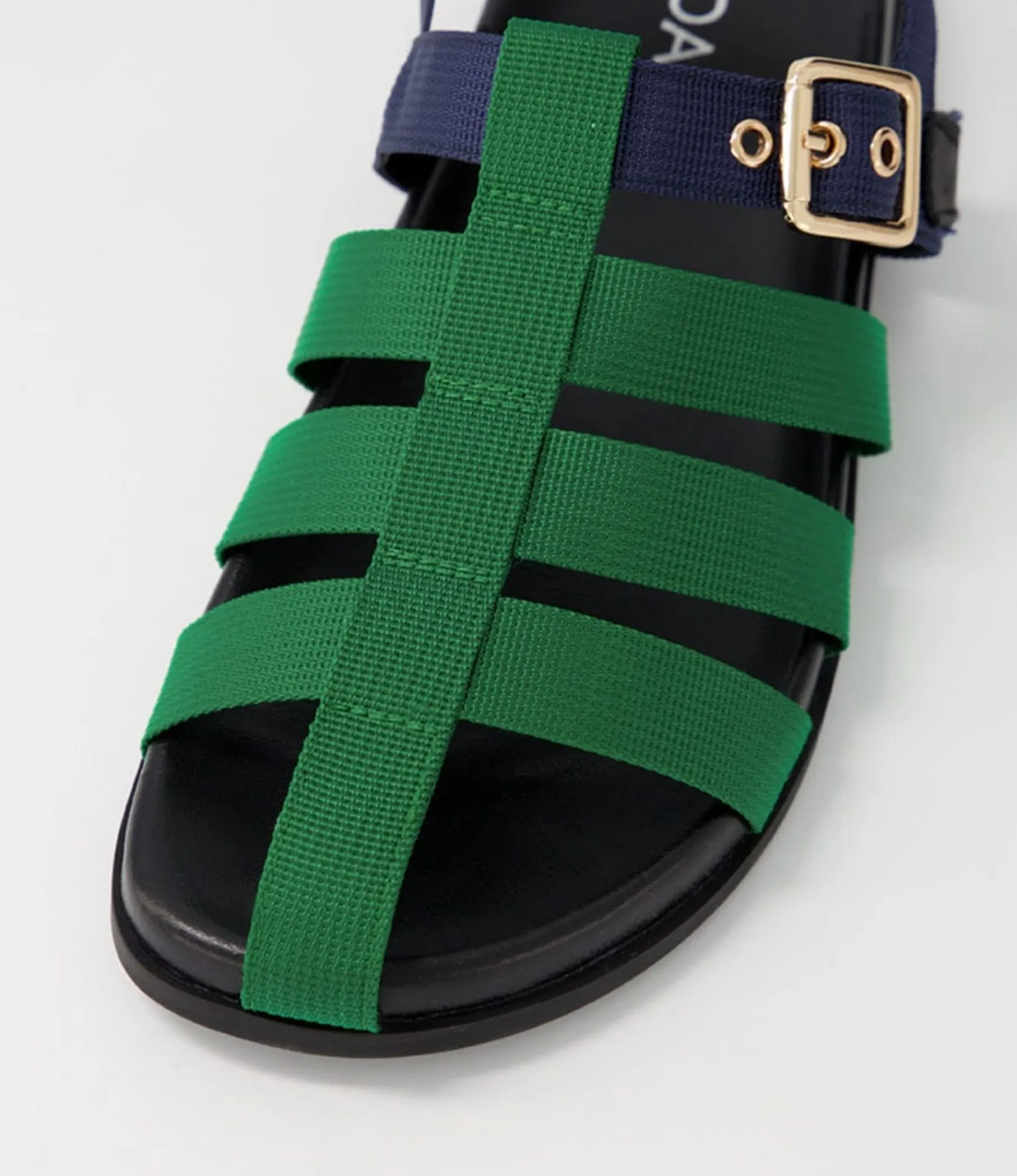 Flash Sale Midas Shoes Harney Emerald Navy Fabric Sandals