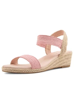 Outlet Midas Shoes Havana Blush Weave Elastic Espadrilles