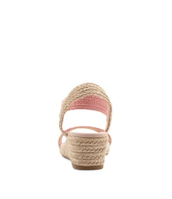 Outlet Midas Shoes Havana Blush Weave Elastic Espadrilles
