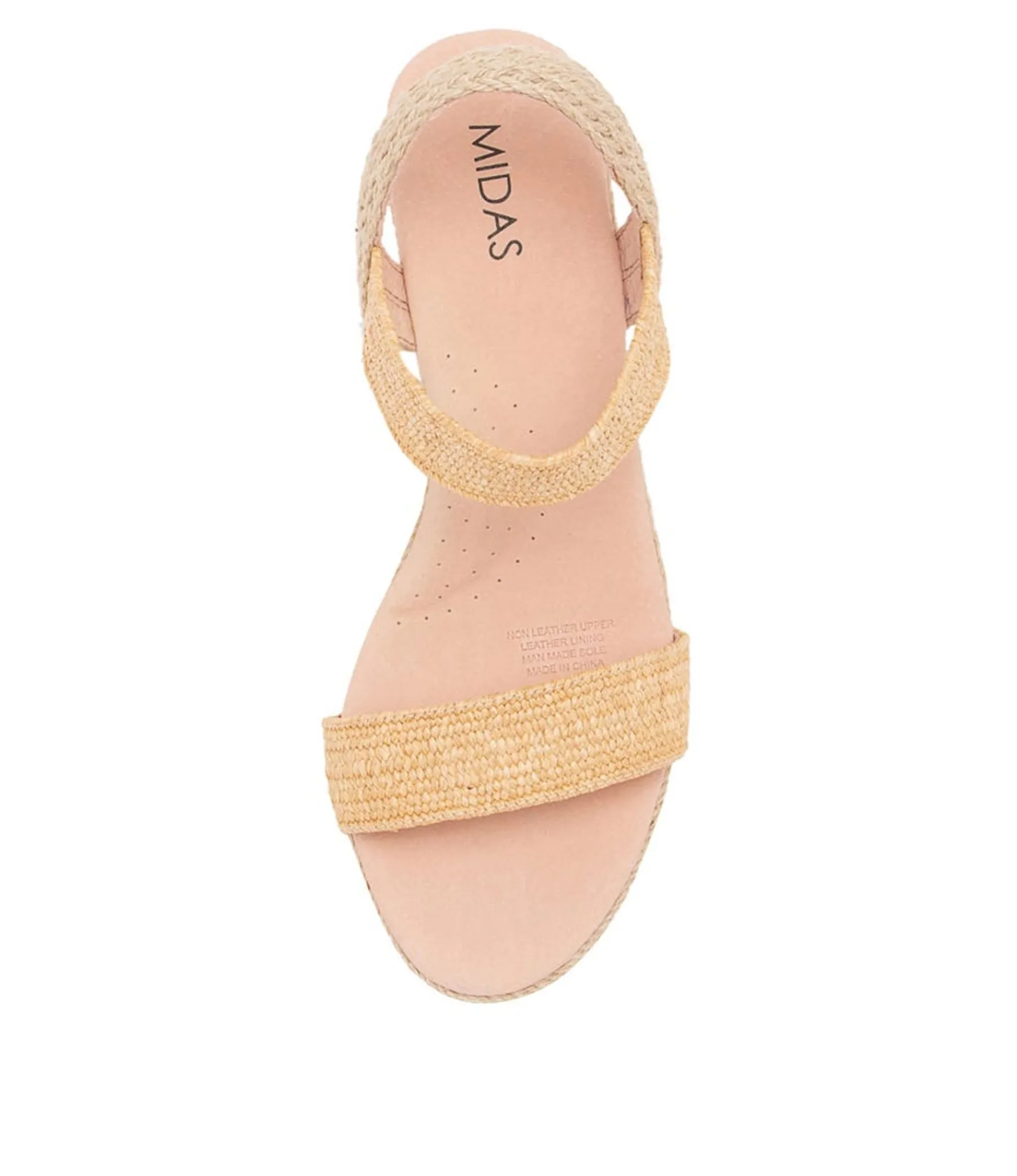 Shop Midas Shoes Havana Natural Weave Elastic Espadrilles