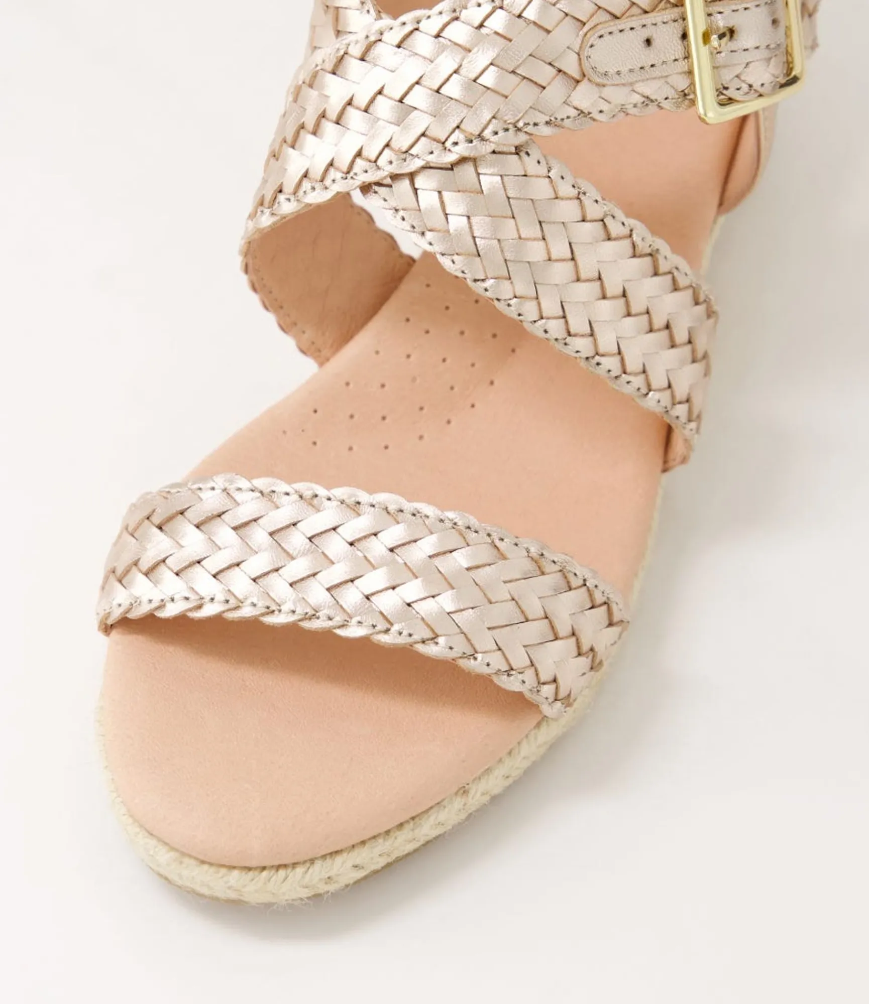 Online Midas Shoes Heathered Rose Gold Leather Sandals