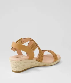 Store Midas Shoes Heathered Tan Leather Sandals