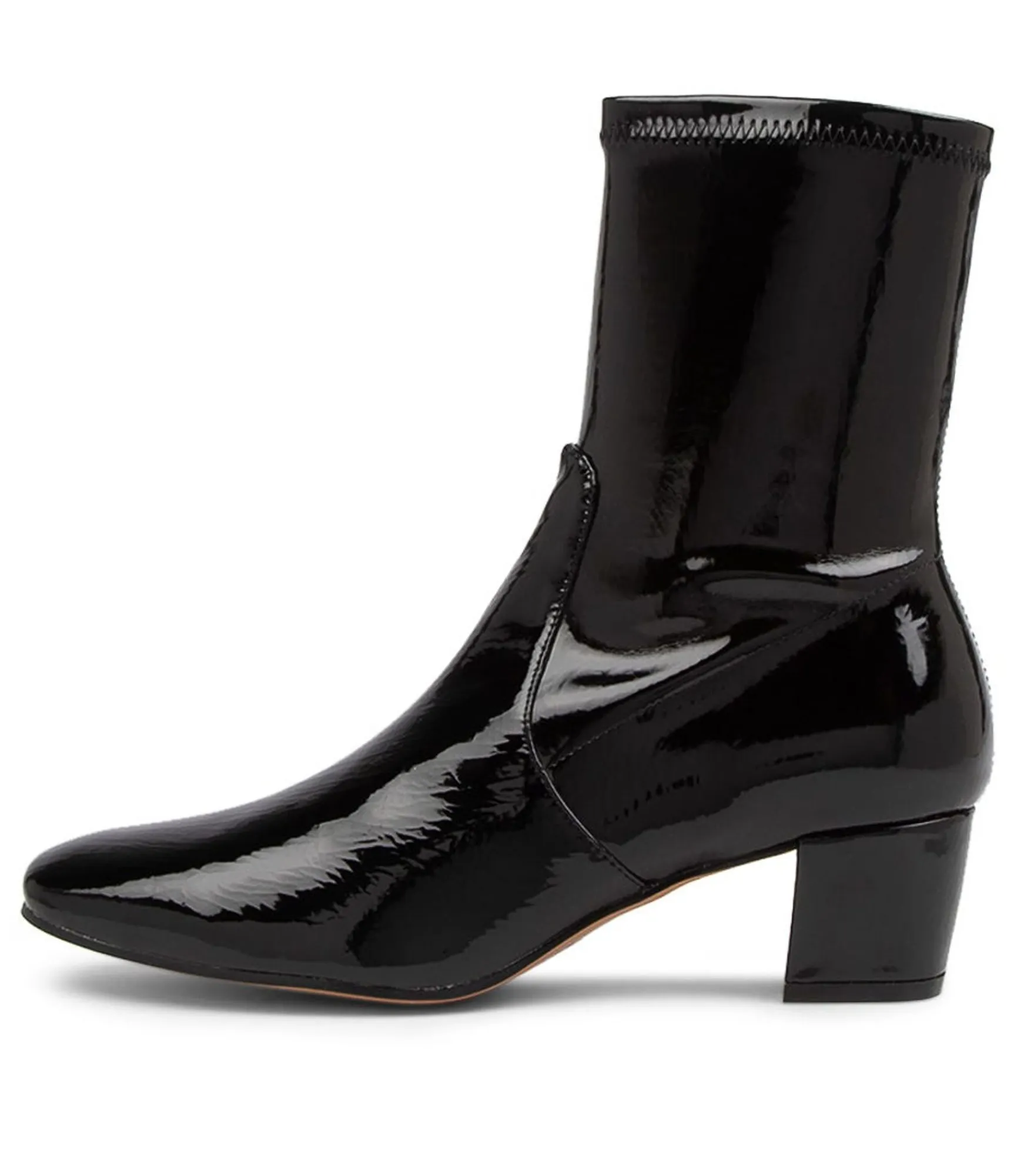 Clearance Midas Shoes Heidi Black Patent Ankle Boots