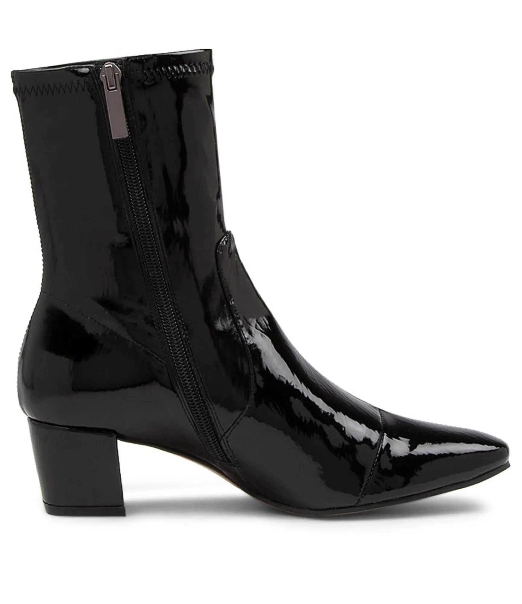 Clearance Midas Shoes Heidi Black Patent Ankle Boots