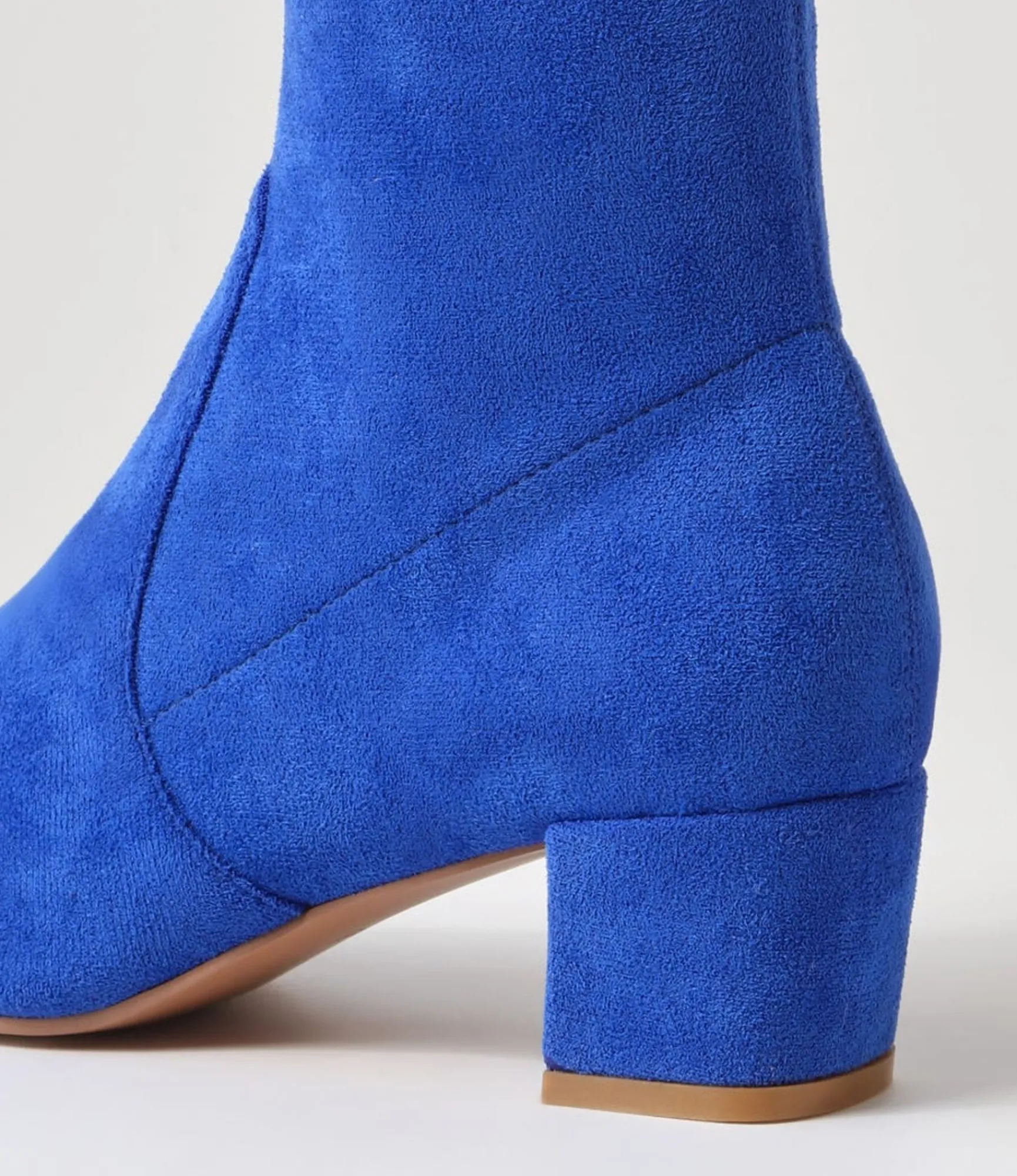 Hot Midas Shoes Heidi Electric Blue Stretch Microsuede Ankle Boots