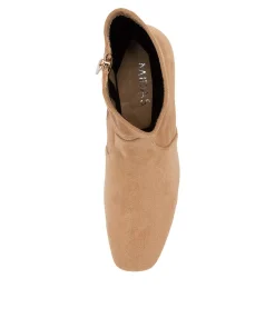 Hot Midas Shoes Heidi Sand Microsuede Ankle Boots