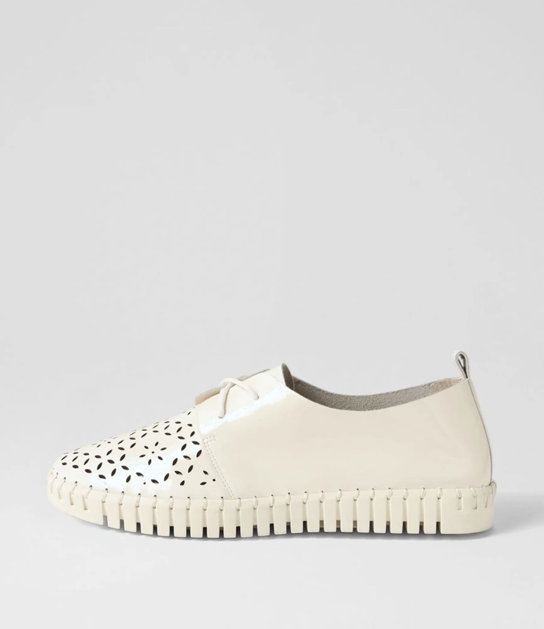 Flash Sale Midas Shoes Hexxie Ivory Patent Leather Sneakers