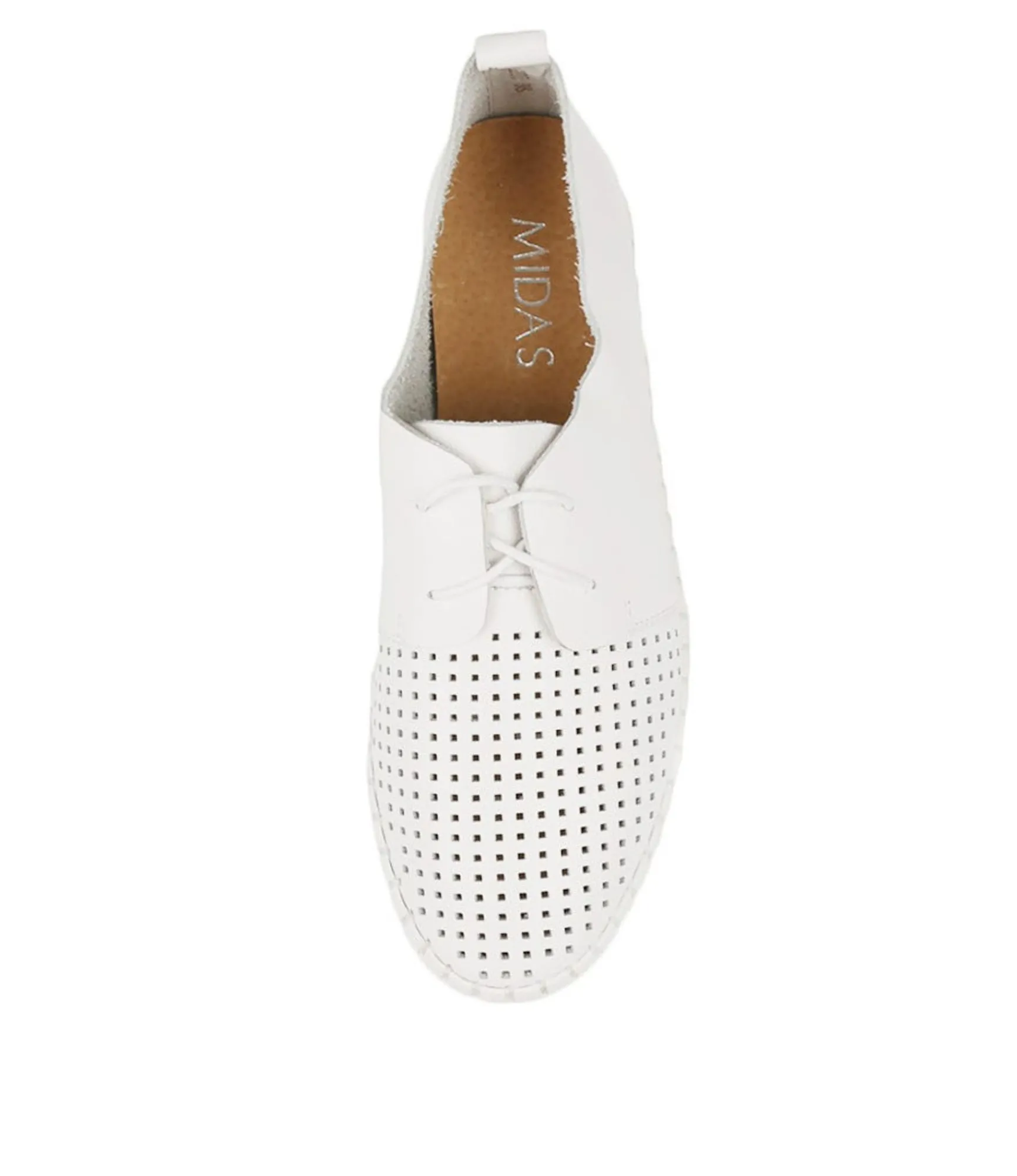 Clearance Midas Shoes Husto White Leather
