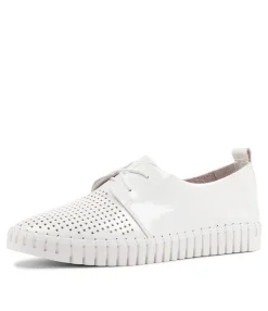 Outlet Midas Shoes Husto White Patent Leather Sneakers Ws