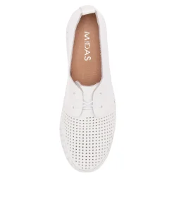 Outlet Midas Shoes Husto White Patent Leather Sneakers Ws