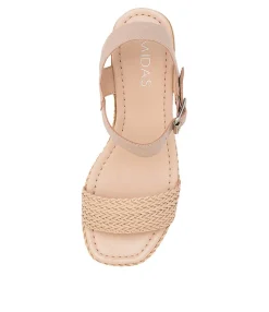Discount Midas Shoes Imara Nude Weave-Leather