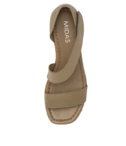Discount Midas Shoes Inari Khaki Leather