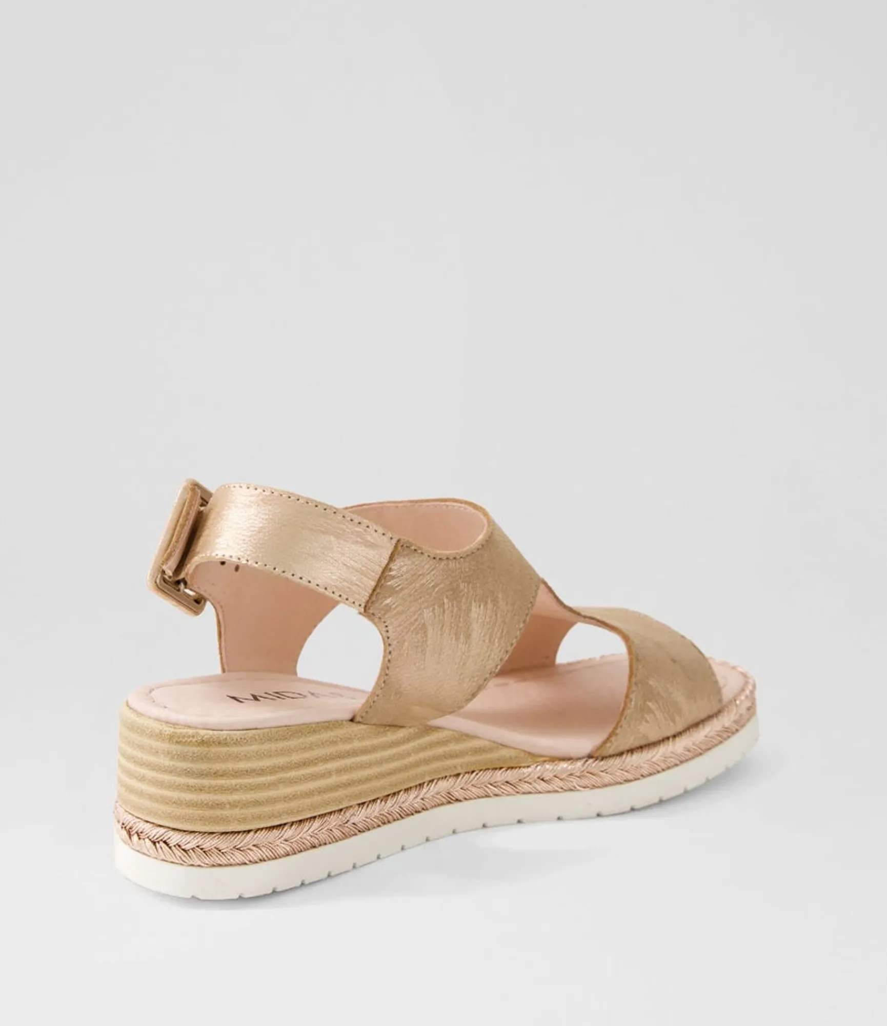 Best Midas Shoes Ipsey Rose Gold Scratch Leather Sandals