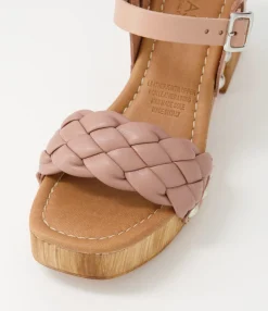 Discount Midas Shoes Irysy Nude Leather Sandals
