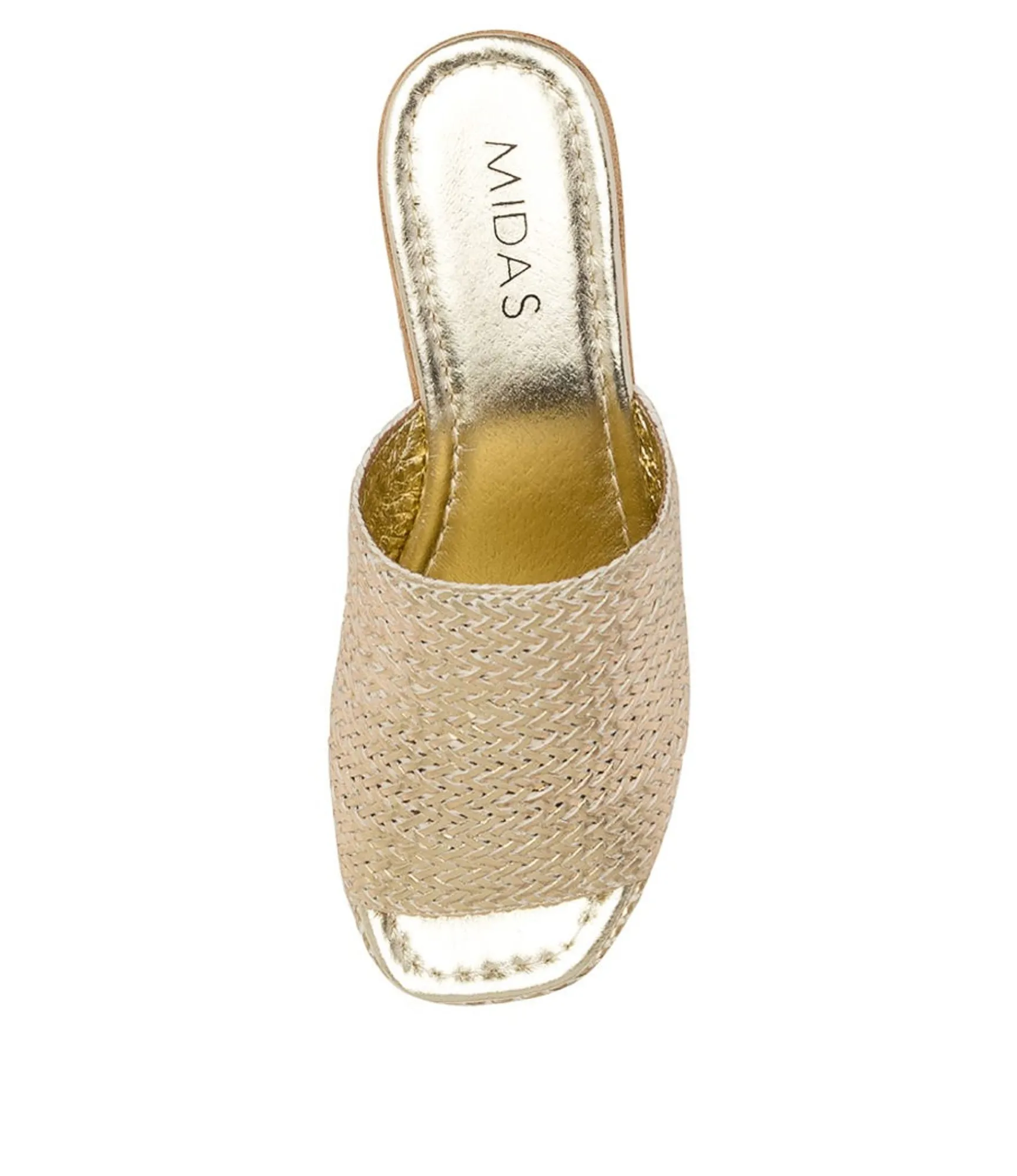 Outlet Midas Shoes Isha Pale Gold Leather