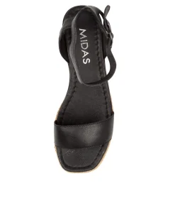 Outlet Midas Shoes Ivana Black Leather