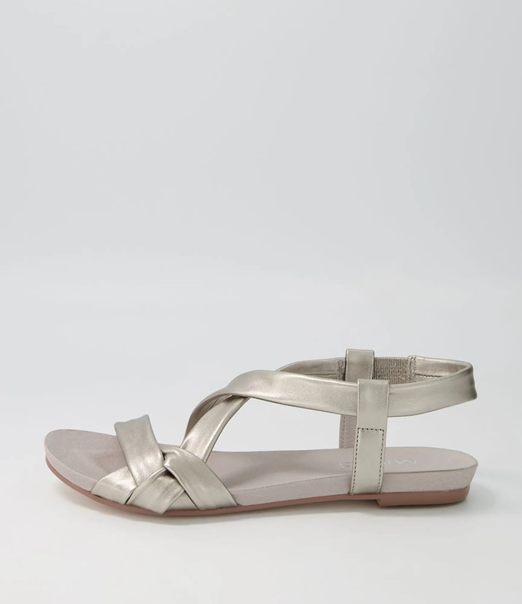 Outlet Midas Shoes Jada Argento Leather Sandals