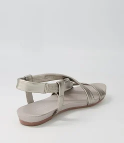 Outlet Midas Shoes Jada Argento Leather Sandals