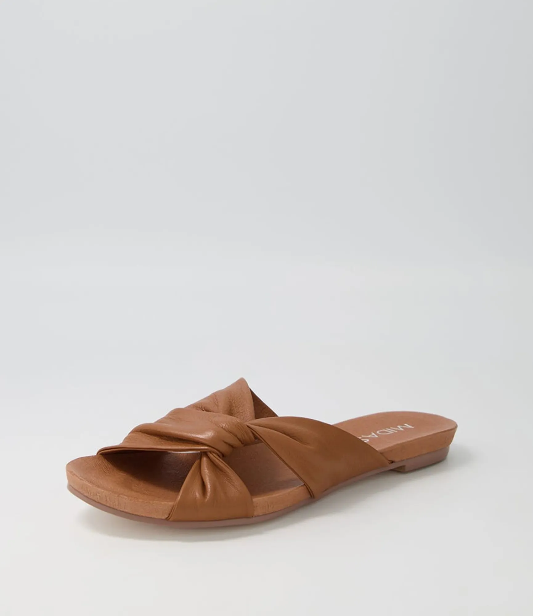 Cheap Midas Shoes Jaffer Dark Tan Leather Sandals