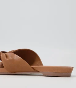 Cheap Midas Shoes Jaffer Dark Tan Leather Sandals