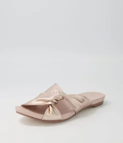 Cheap Midas Shoes Jaffer Pale Rose Gold Leather Sandals