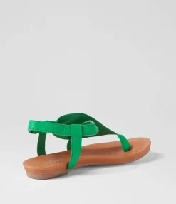 Discount Midas Shoes Jajaz Bright Emerald Leather Sandals