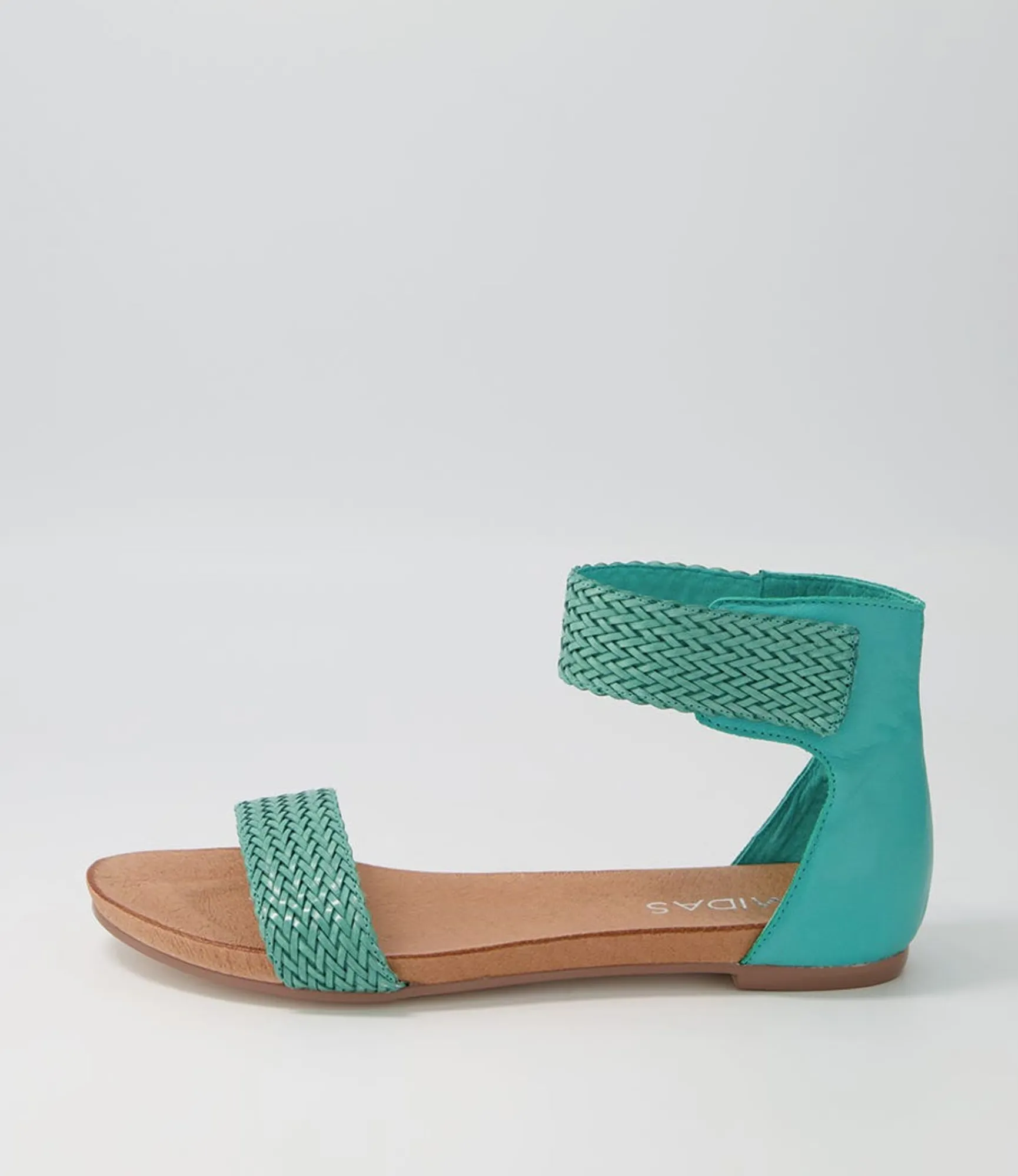 Sale Midas Shoes Jallan Emerald Weave Leather Sandals