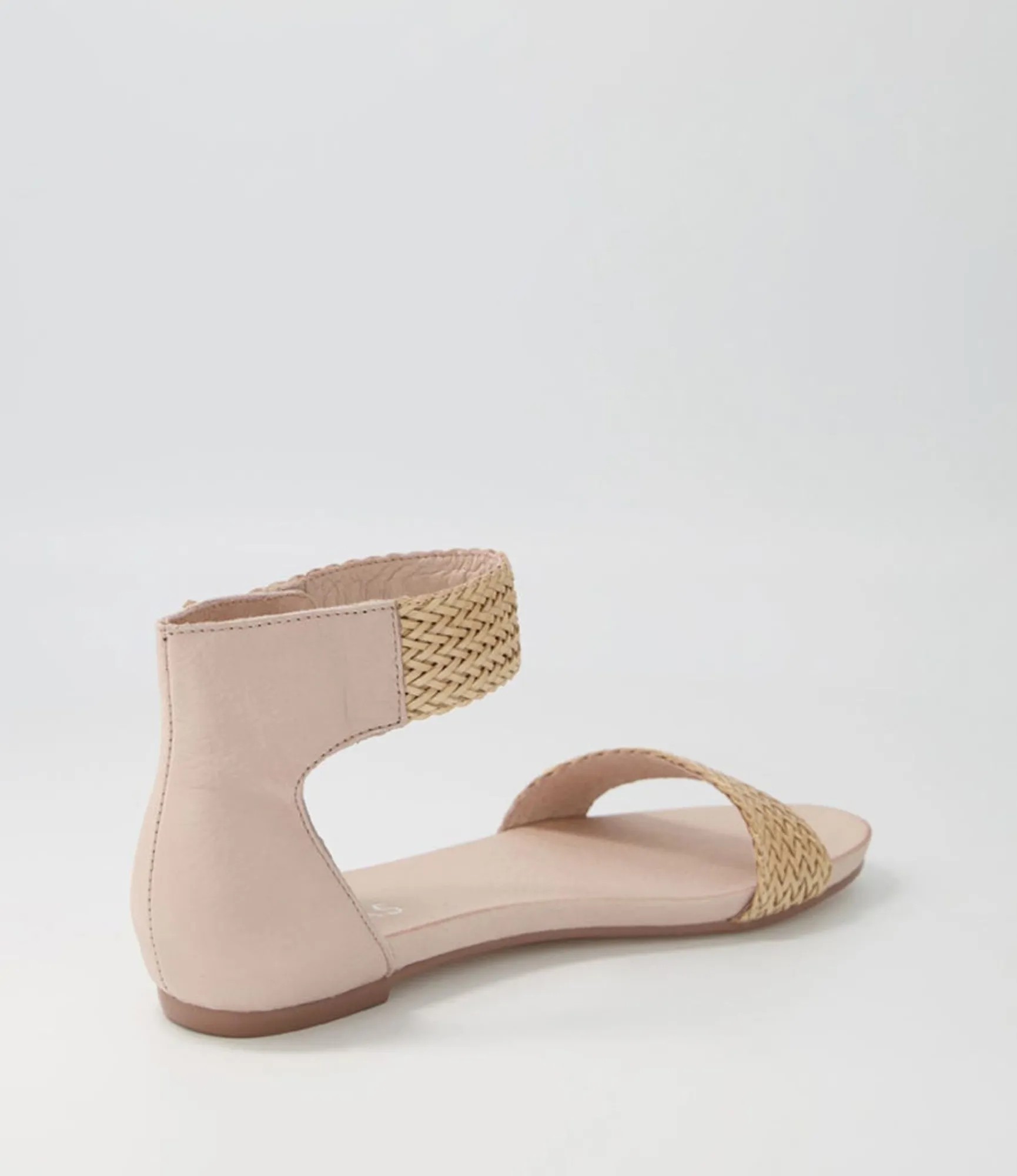 Cheap Midas Shoes Jallan Nude Weave Leather Sandals