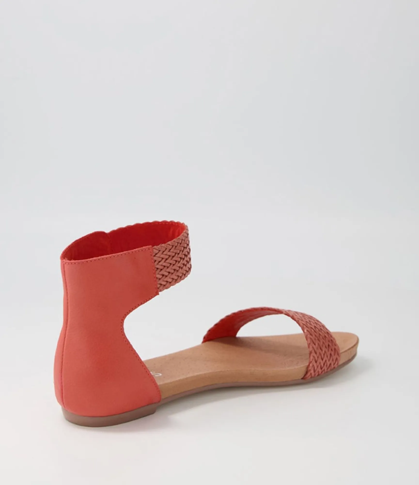 Outlet Midas Shoes Jallan Orange Weave Leather Sandals