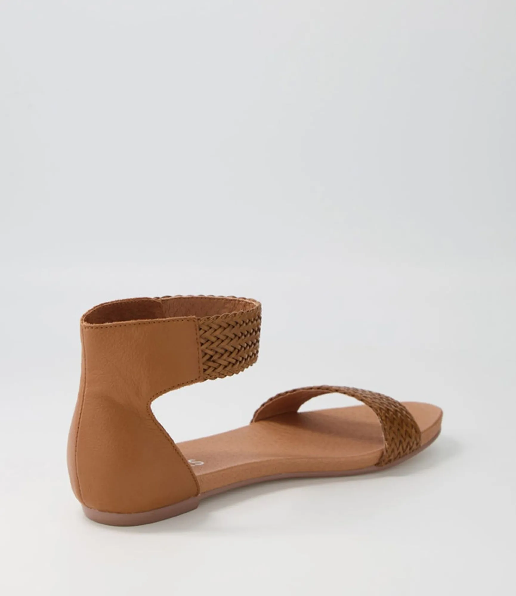 Outlet Midas Shoes Jallan Tan Weave Leather Sandals