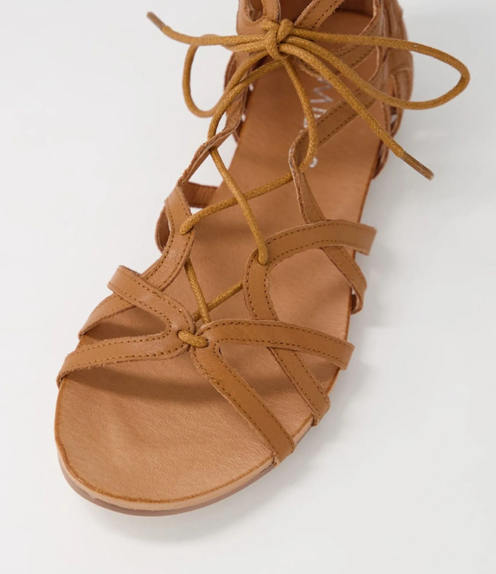 Cheap Midas Shoes Jass Dark Tan Leather Sandals