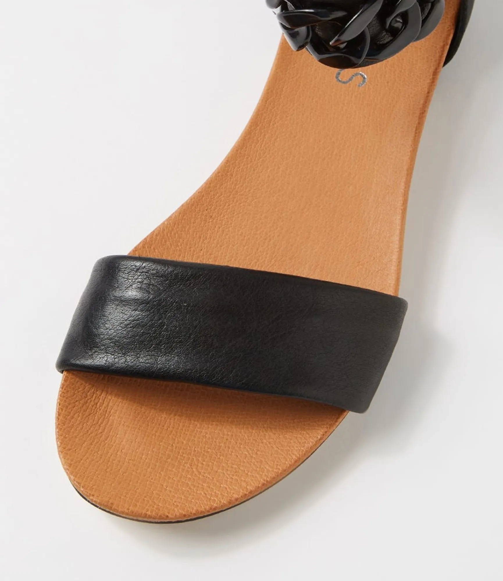 Best Sale Midas Shoes Jazzis Black Leather Sandals