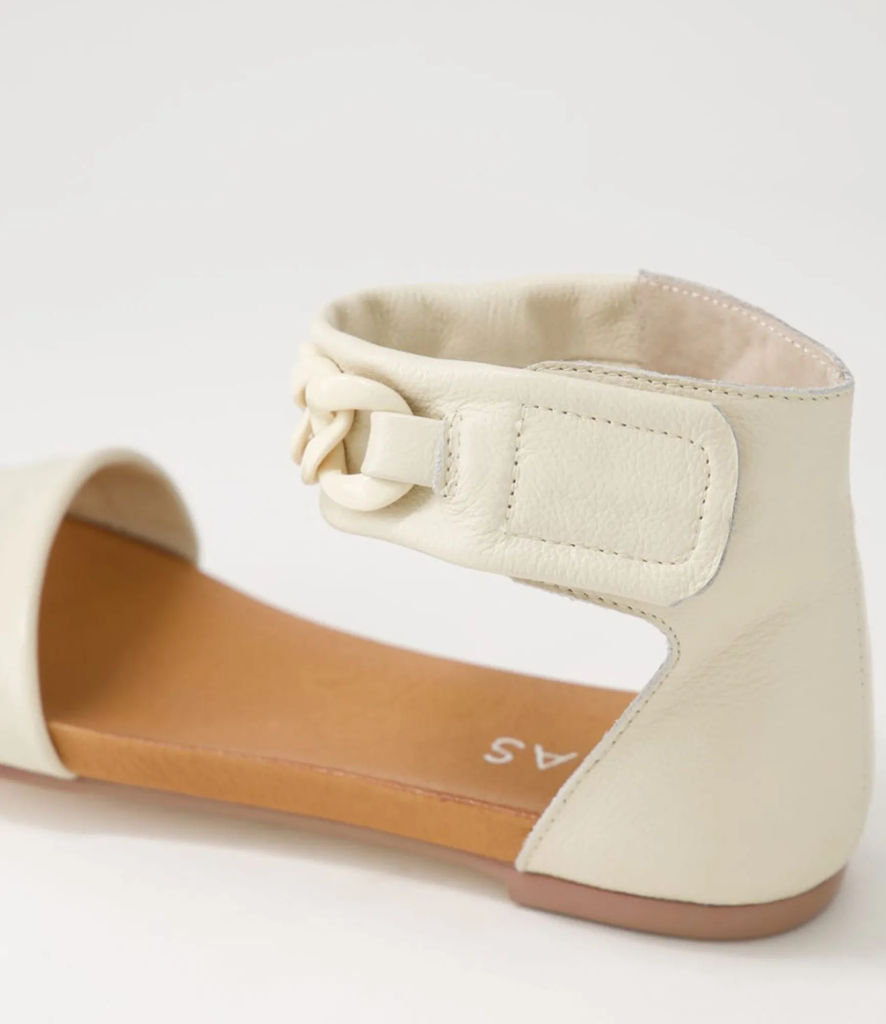 Discount Midas Shoes Jazzis Milk Leather Sandals