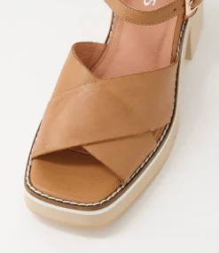 Cheap Midas Shoes Jeddie Tan Leather Sandals
