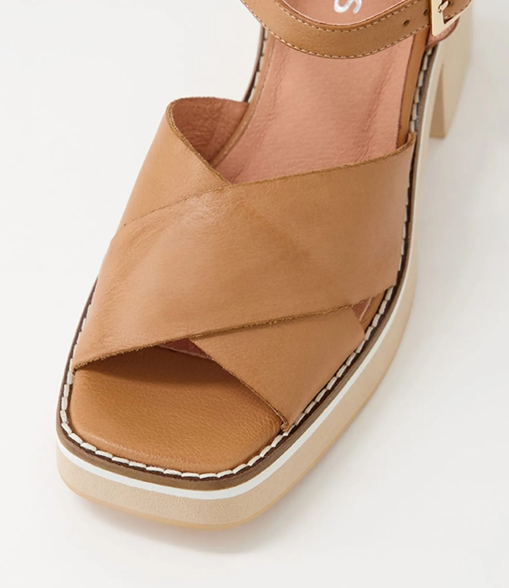 Cheap Midas Shoes Jeddie Tan Leather Sandals
