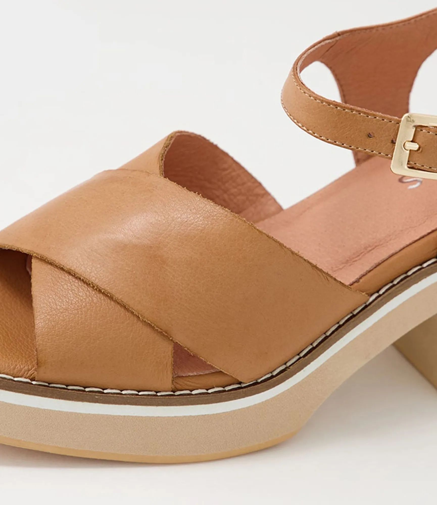 Cheap Midas Shoes Jeddie Tan Leather Sandals