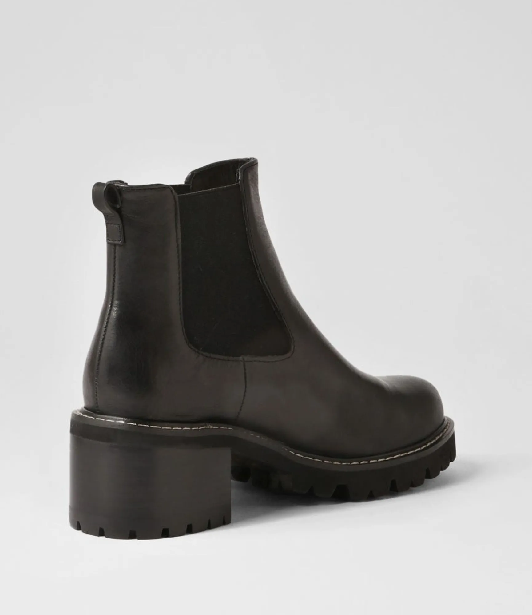 Hot Midas Shoes Jessies Black Leather Elastic Chelsea Boots