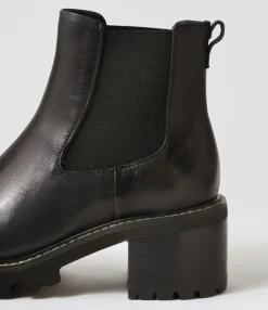 Hot Midas Shoes Jessies Black Leather Elastic Chelsea Boots