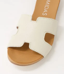 Best Sale Midas Shoes Jevon Milk Leather Slides