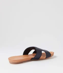 Outlet Midas Shoes Jevon Navy Leather Slides