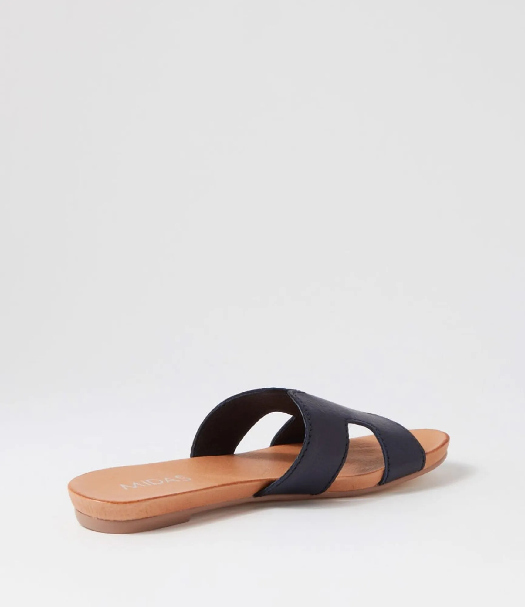 Outlet Midas Shoes Jevon Navy Leather Slides